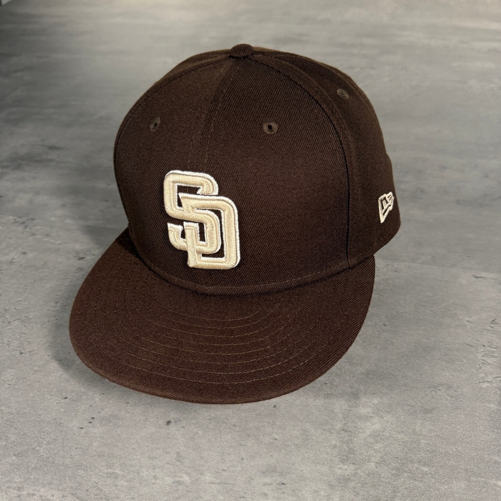 New Era San Diego Padres Hat 7 5/8‎ Dark Chocolate Brown Alternative MLB Fitted